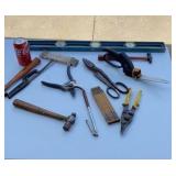 Level, hammers, cutters