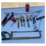 Hand saw, pliers and other tools