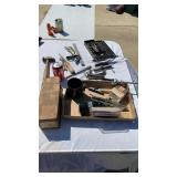 Clamps, hammer and other tools