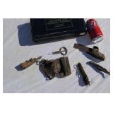 Old corn shocking pegs corn  broom corn knife