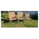 3 folding lawn chairs