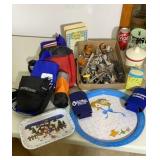 Bags, coolers, silverware, candles, ice cube