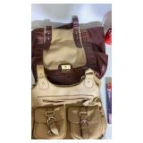 Lot of purses and books