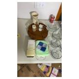 Kitchen items- glass bowls, glasses, kitchen
