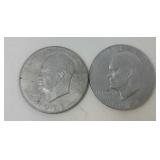 Two  Ike dollars 1971  1974