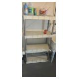 Plastic shelving unit.
