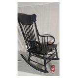 Old press back rocking chair with Bent arms.