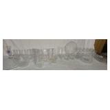 Cristal stemware  Cristal berry bowl set & other