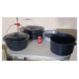 4 pieces of a granite ware