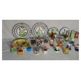 Solar powered figurines roster plates