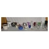 Large collection of vases lidded bean pot.