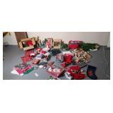 Large group of Christmas items lights stuffed