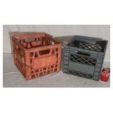 2 milk crates.
