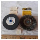 GRINDING WHEEL, POWER BRUSH, BOTH NEW
