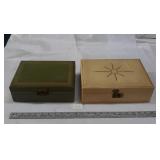 2 OLD VINTAGE JEWELRY BOXES