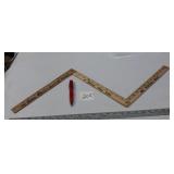 FOLD UP YARDSTICK, COLEMAN INK PEN/