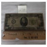 1934 20 DOLLAR BILL, FAIR CONDITION