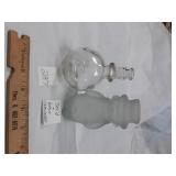 UNUSUAL ROUND GLASS BOTTLE, SNOWMAN