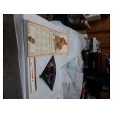 OLD HAND FAN, WALL SCROLL, ETC