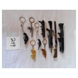 TINY GUNS, SOME KEYCHAINS PLASTIC