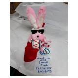 MEDIUM & SMALL PINK ENERGIZER RABBITS