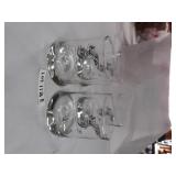 4 MEDIUM GROG GLASSES