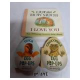 2 EGG POP UPS, DUCK & CROCKODILE