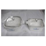 2 CORNINGWARE CASSEROLES W/LIDS