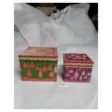2) SQUARE DECOR BOXES