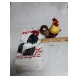 CHICKEN HAND TOWEL, CREAMER CHICKEN