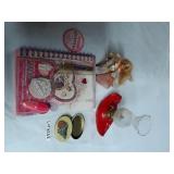 ALADDIN STYLE LAMP, JOURNAL, SMALL DOLL, ETC