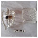 SMALL CRYSTAL LEAF & BUTTERFLY