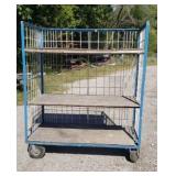 Roll Around Metal Warehouse Crate 6ftx7ftx3ft