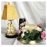 Cherub lamp (night light), lampshade has cherubs