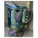 Vintage Indiana Carnival Glass Footed Pitcher