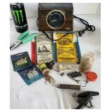 Variety of items
Nails, Lawn mower items,