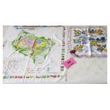 Hawaii 50th doily 
Japanese map
Both thin