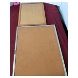 2 cork boards 
Larger - 3 x 2 feet, metal
