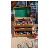 4 1/2 angle grinder, ash trays and wooden box