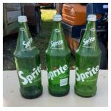 Glass 32oz sprite bottles