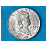 1954-D Franklin Silver Half Dollar