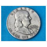 1958 Franklin Silver Half Dollar
