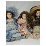 24" vintage decorative porcelain dolls