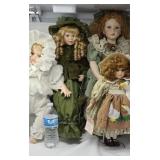 Lot of modern bisque dolls