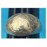 Sz.4.5 Sterling Silver Ring 2.18 Grams