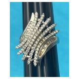 Sz.9 Sterling Silver Ring 6.59 Grams