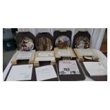 4 Edwin Knowles China Co. Collectors Plates. In