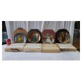 4 Edwin Knowles China Co. Collectors Plates. In