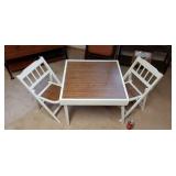 Foldable Child Size Table and Chairs.