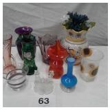 SELECTION OF VASES, ITALY, HAND PAINTED